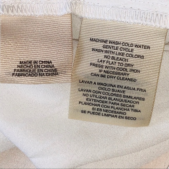 Rachael Roy White Pleated Cold Shoulder Tank - Picture 9 of 10